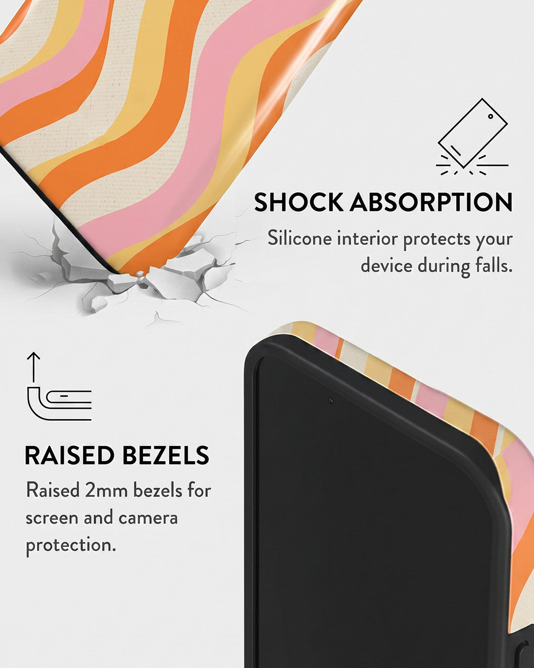Retro Wavy Stripes iPhone 13 mini Case