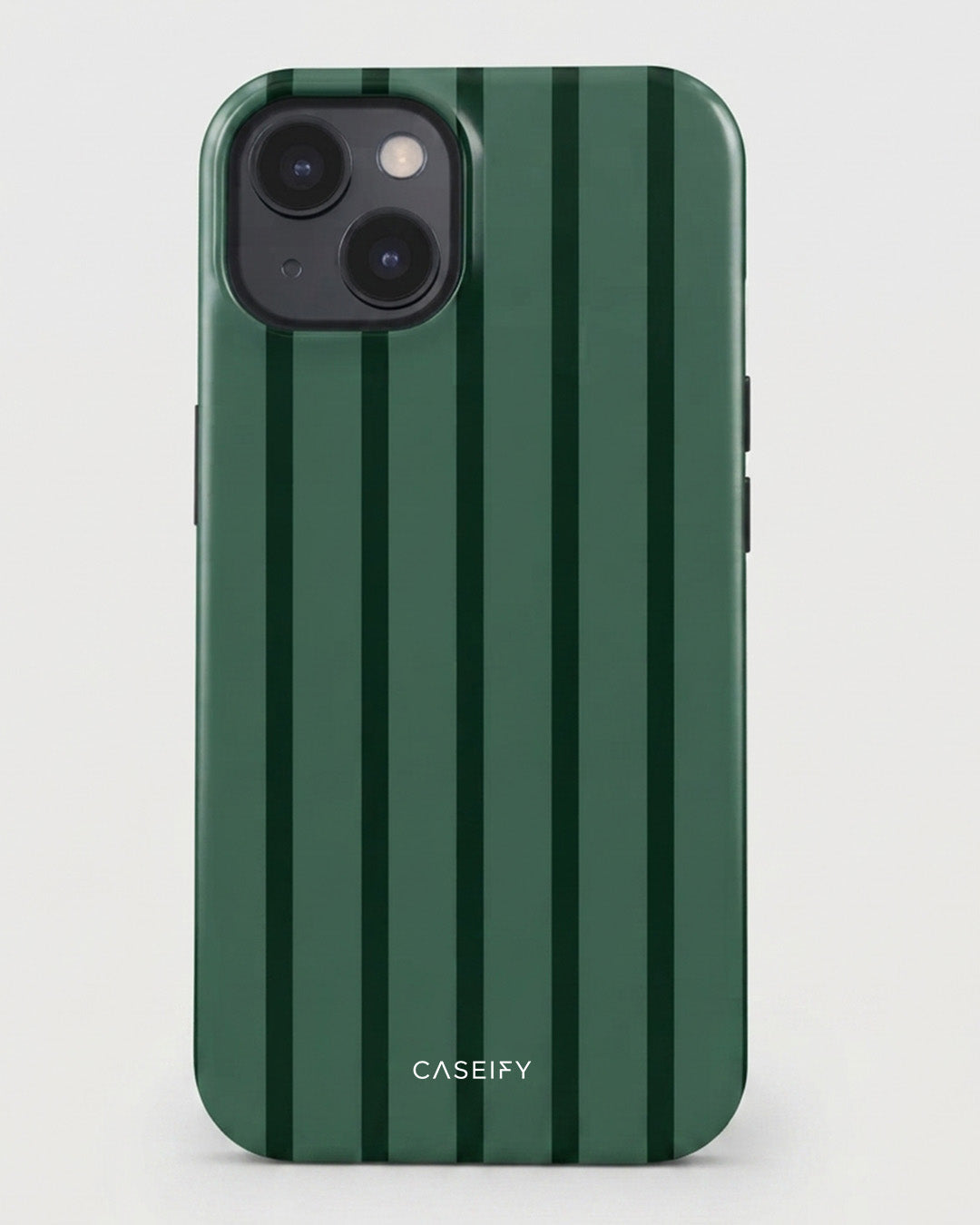 Green Pinstripe iPhone 15 Case