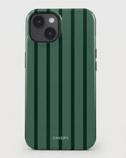 Green Pinstripe iPhone 15 Case