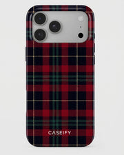 Red Tartan Plaid iPhone 18 Pro Case
