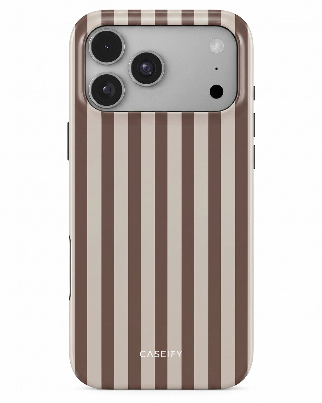 Brown Cream Stripe iPhone 18 Pro Case