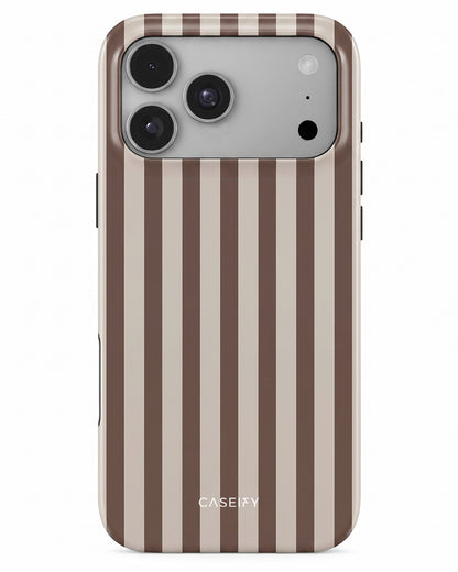 Brown Cream Stripe iPhone 18 Pro Case