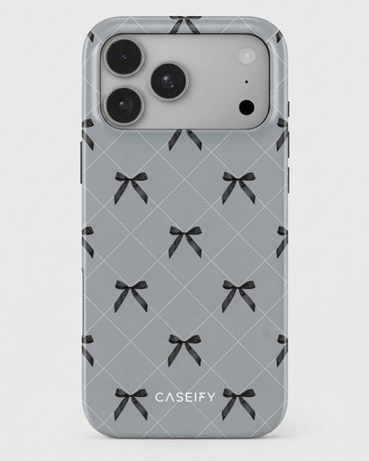 Grey Bow Print iPhone 18 Pro Max Case
