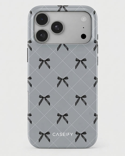 Grey Bow Print iPhone 18 Pro Max Case