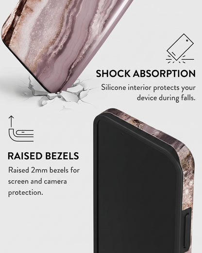 Mauve Grey Agate Marble iPhone 13 mini Case