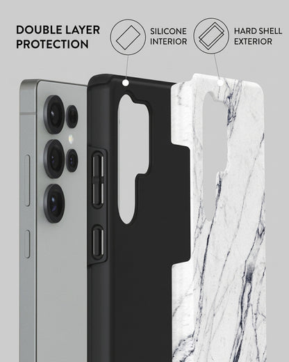 White Marble Case for Samsung Galaxy S25 Ultra