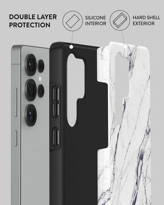 White Marble Case for Samsung Galaxy S25 Ultra