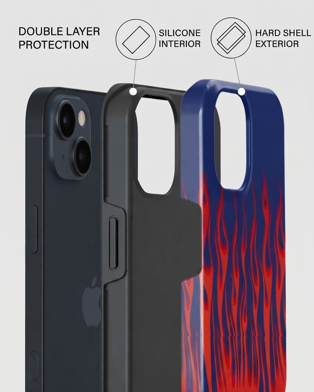 Blazing Flames iPhone 14 Plus Case