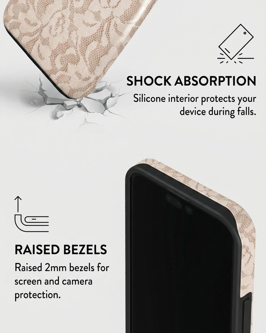 Ivory Lace iPhone 15 Pro Case