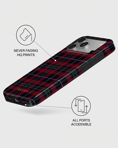 Red Tartan Plaid iPhone 18 Pro Case