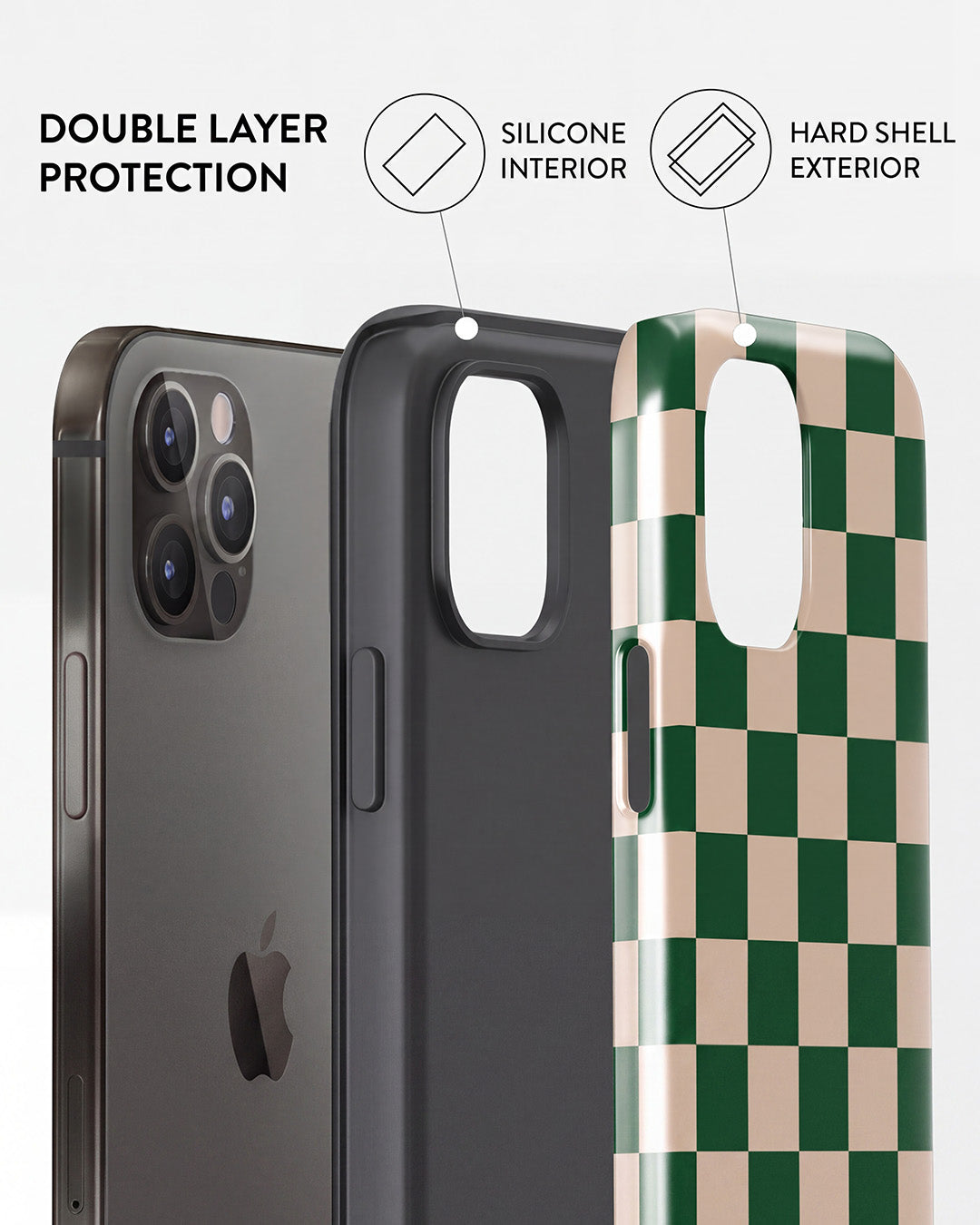 Green Checkerboard iPhone 12 Pro Case