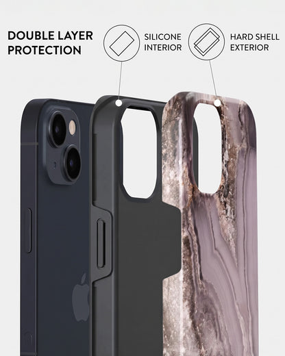 Mauve Grey Agate Marble iPhone 13 mini Case