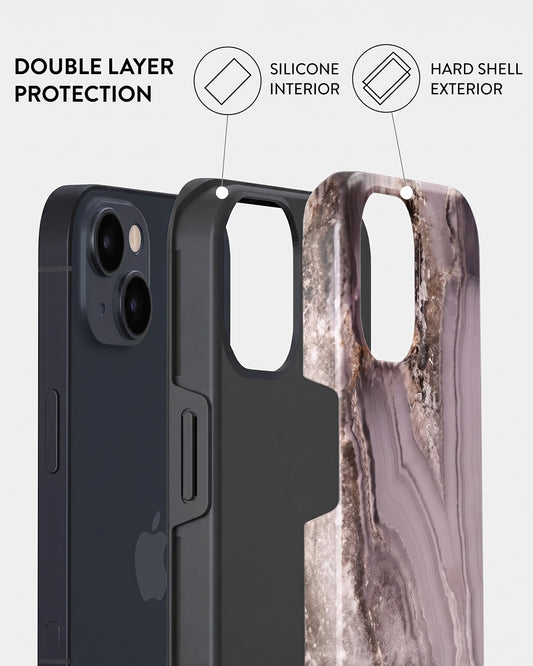 Mauve Grey Agate Marble iPhone 13 mini Case