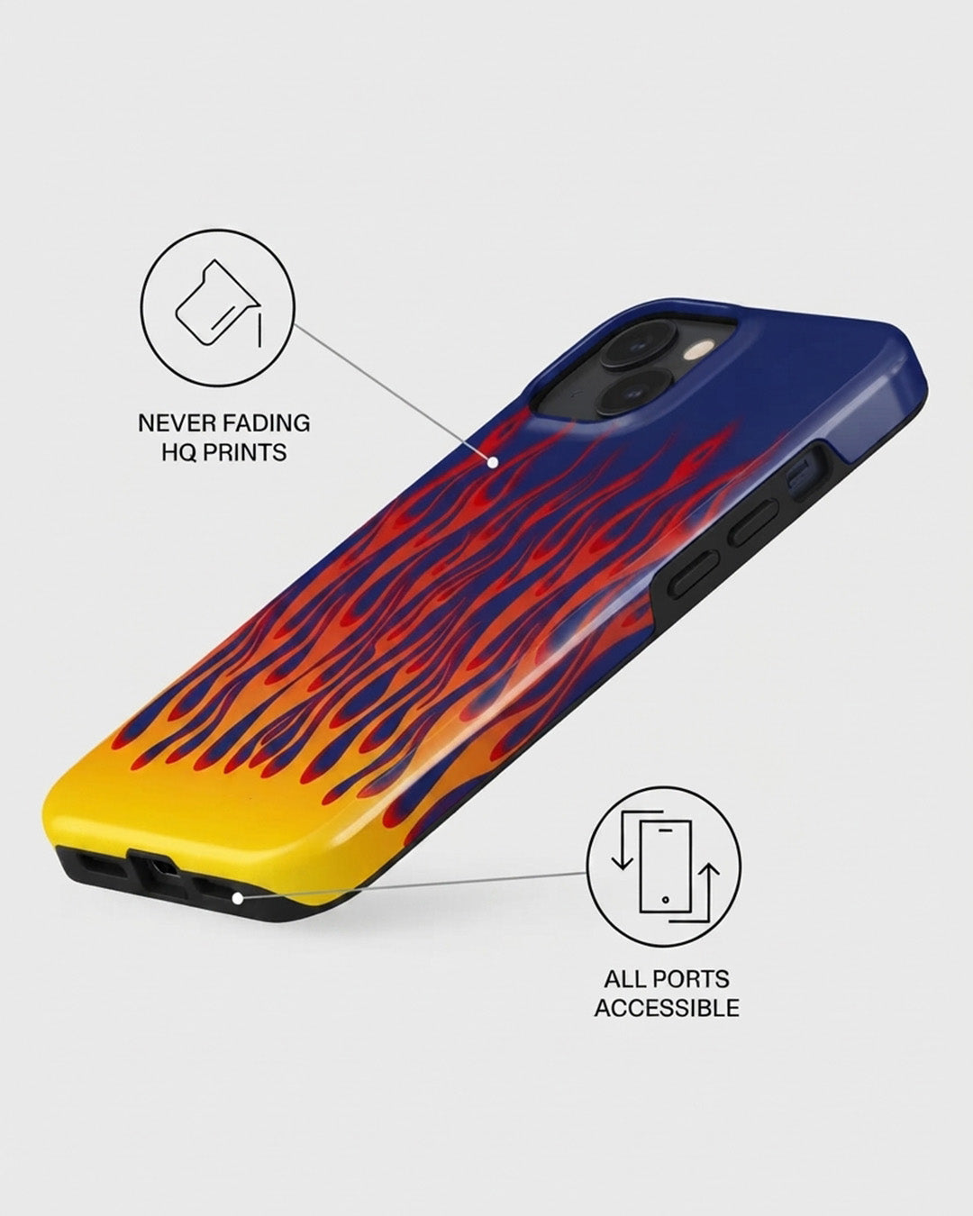Blazing Flames iPhone 14 Plus Case