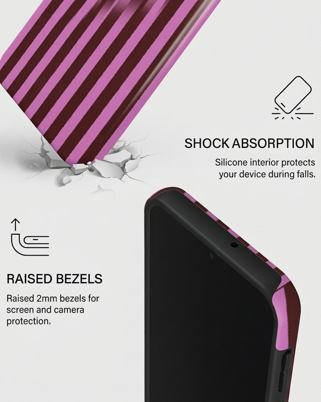 Pink Striped Samsung Galaxy A15 5G Case