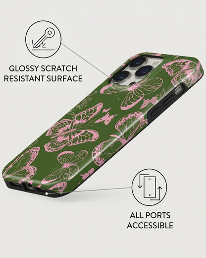Pink Butterfly iPhone 14 Pro Max Case