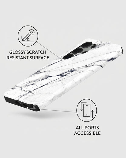 White Marble Case for Samsung Galaxy S25 Ultra