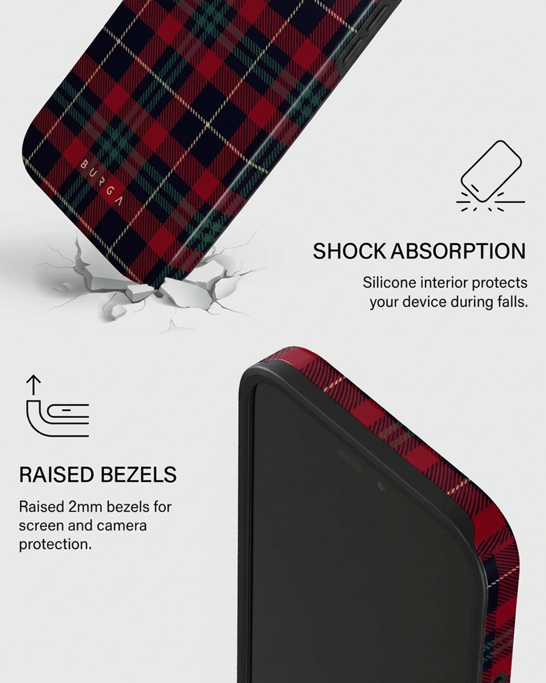 Red Tartan Plaid iPhone 18 Pro Case