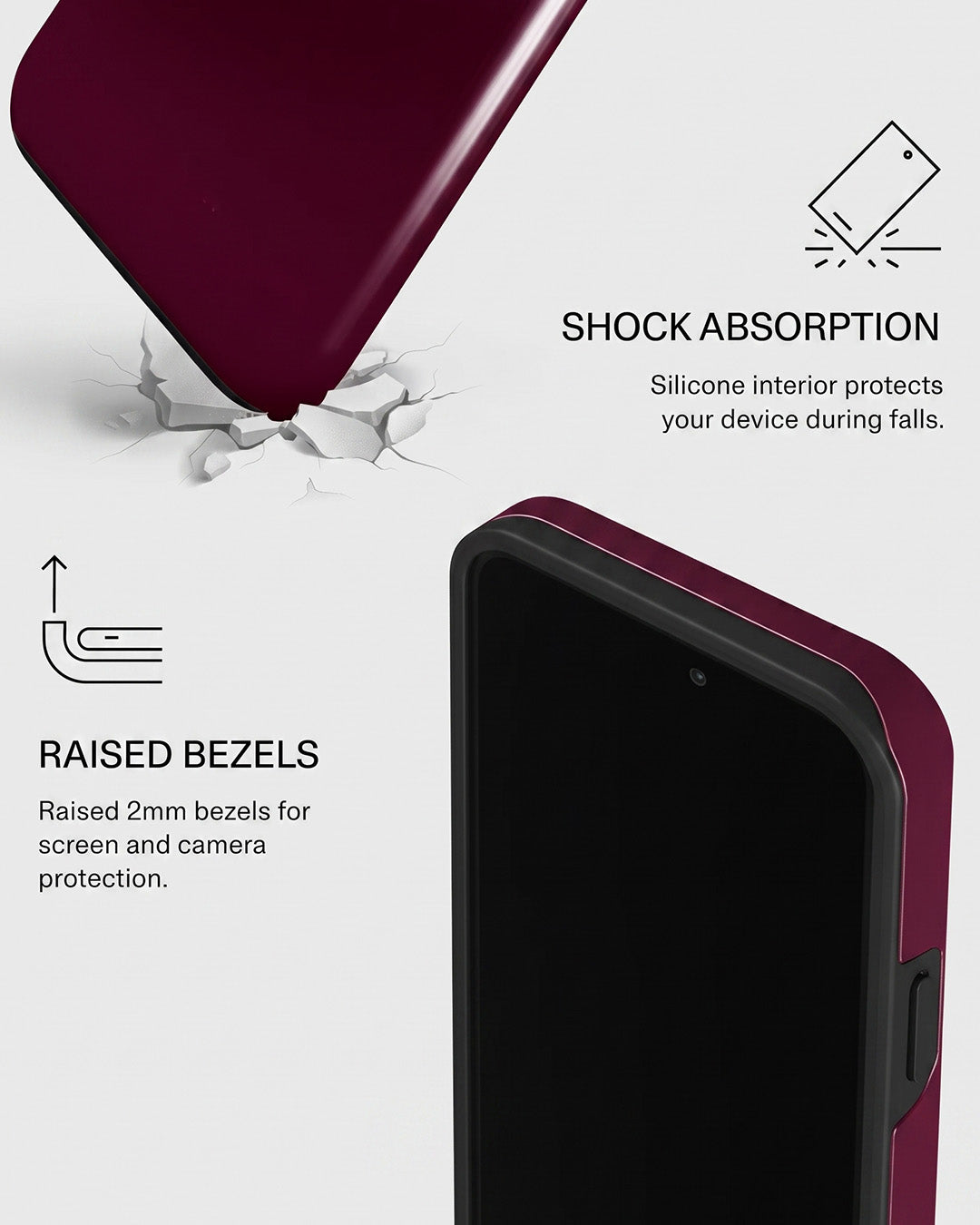 Burgundy Solid iPhone 13 Pro Max Case