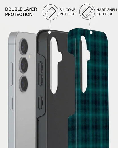 Samsung Galaxy S24 FE Teal Plaid Case