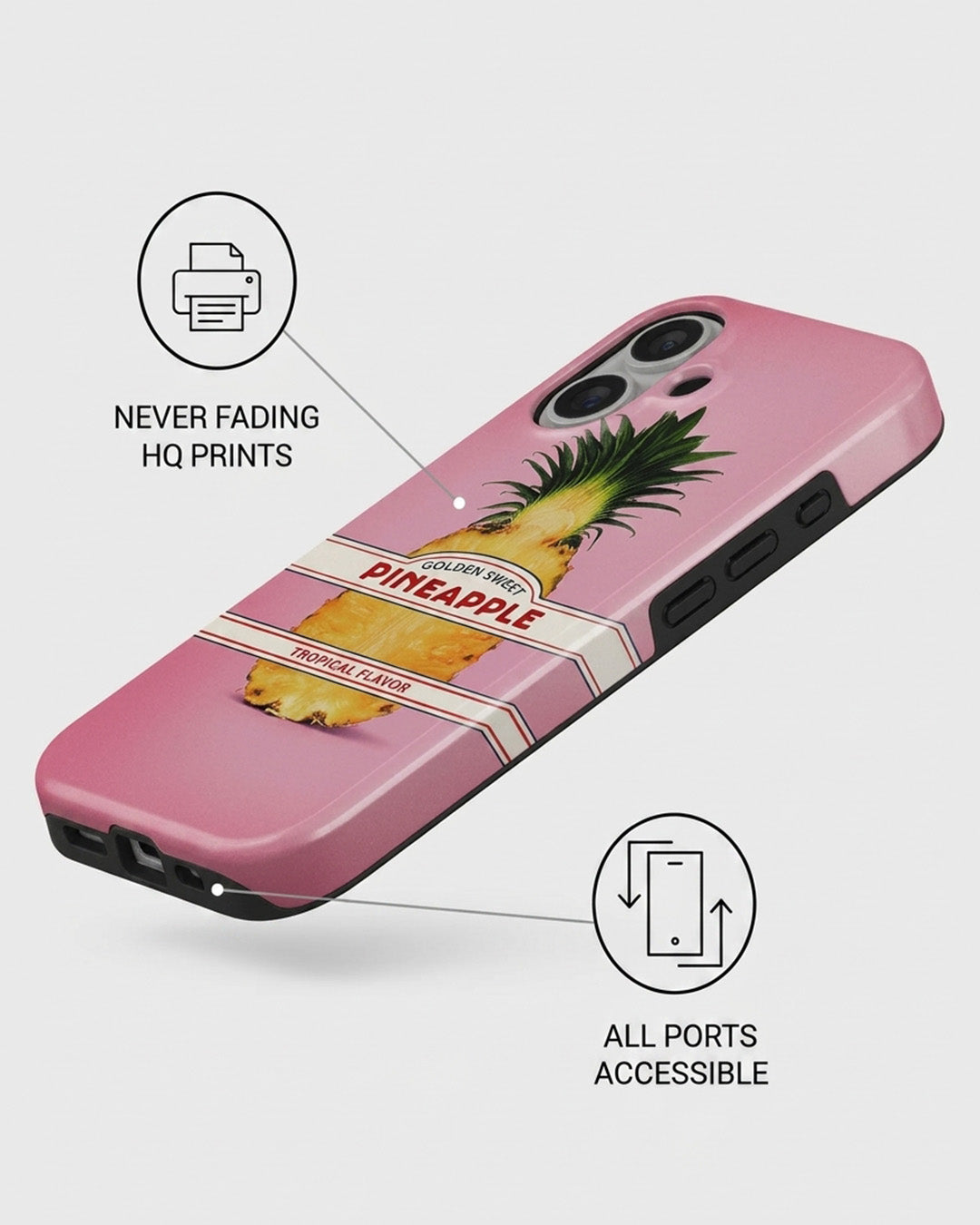 Golden Sweet Pineapple iPhone 16 Plus Case