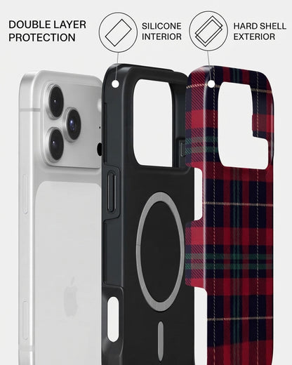 Red Tartan Plaid iPhone 18 Pro Case