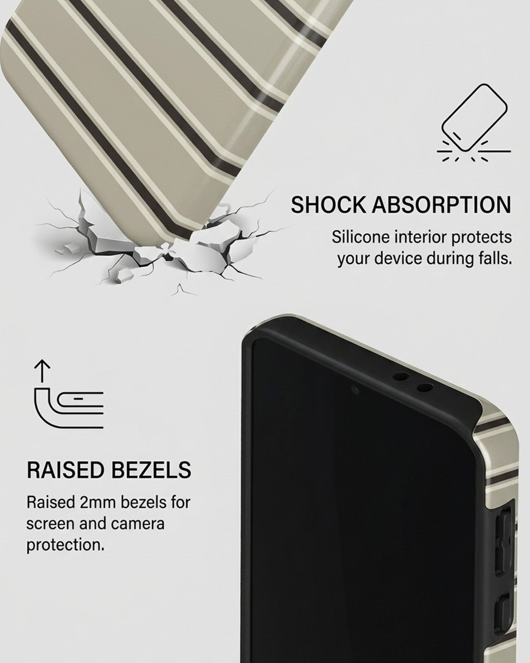 Galaxy A56 5G Beige Striped Case