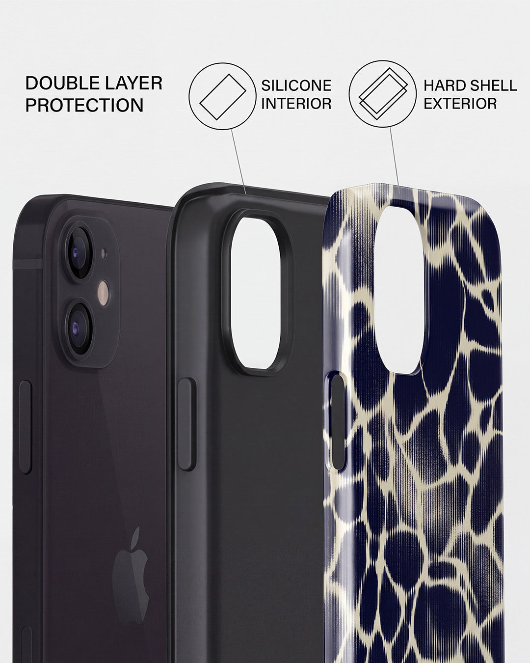 Navy Ikat iPhone 12 Case