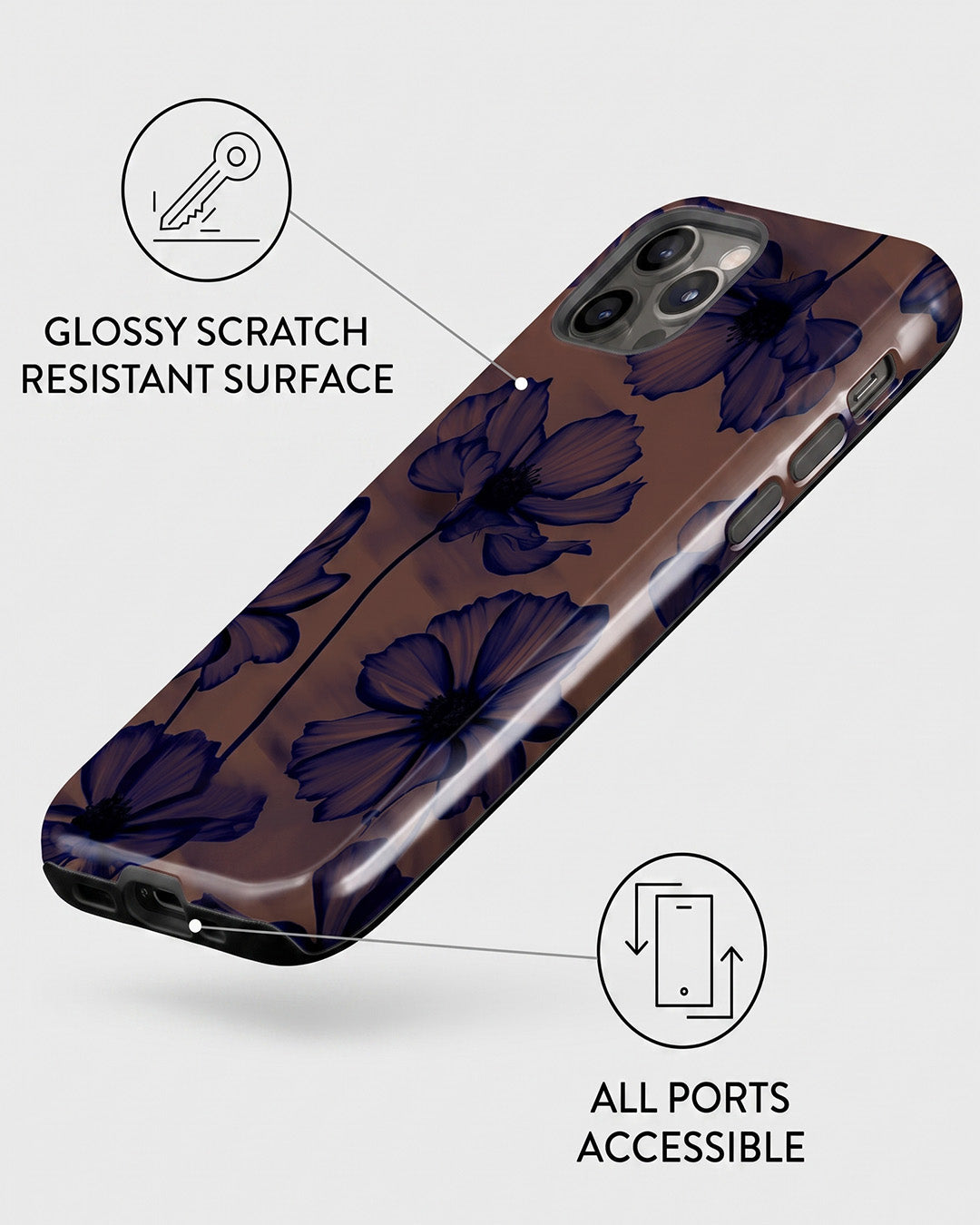 Midnight Cosmos Floral iPhone 12 Pro Case