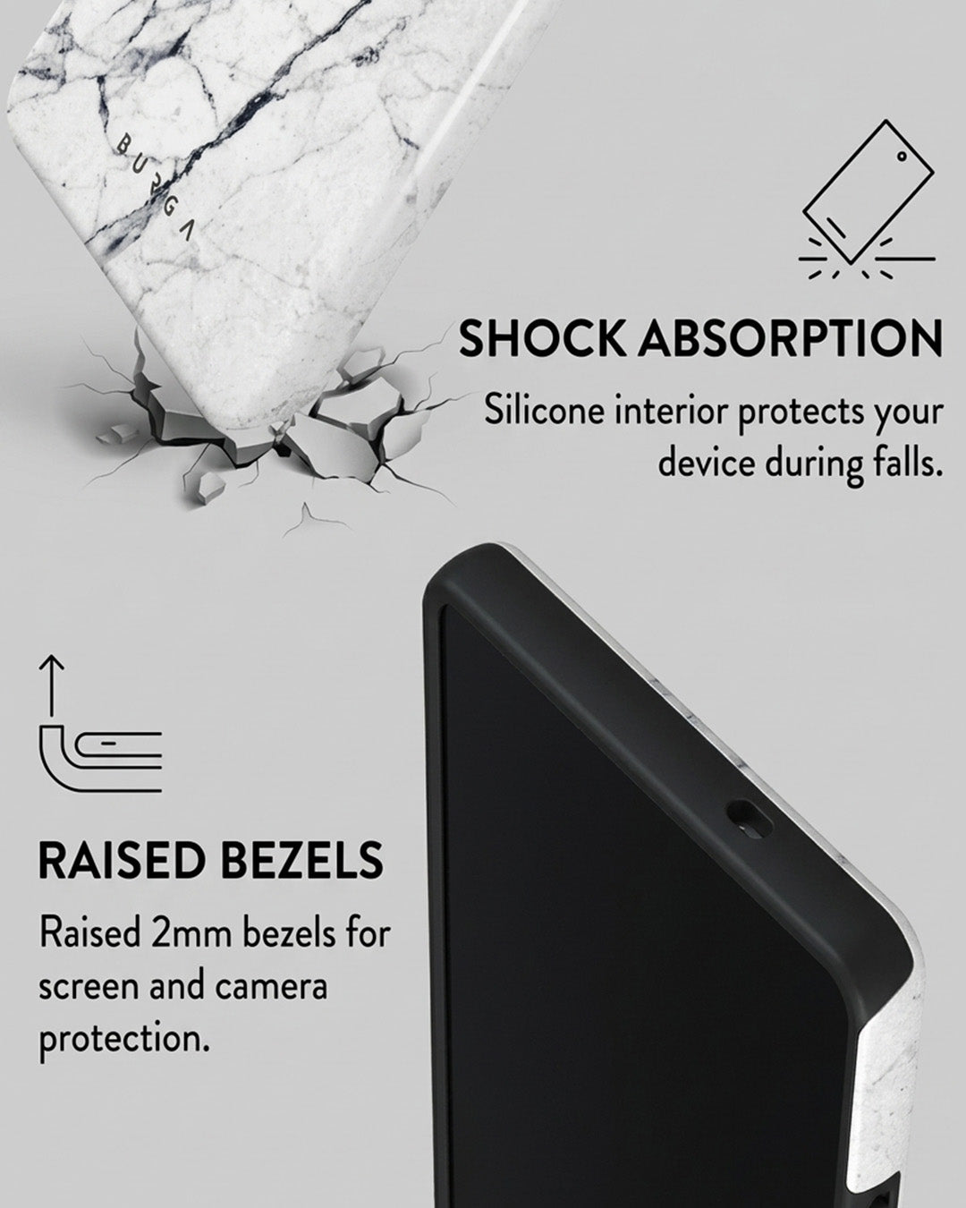 White Marble Case for Samsung Galaxy S25 Ultra