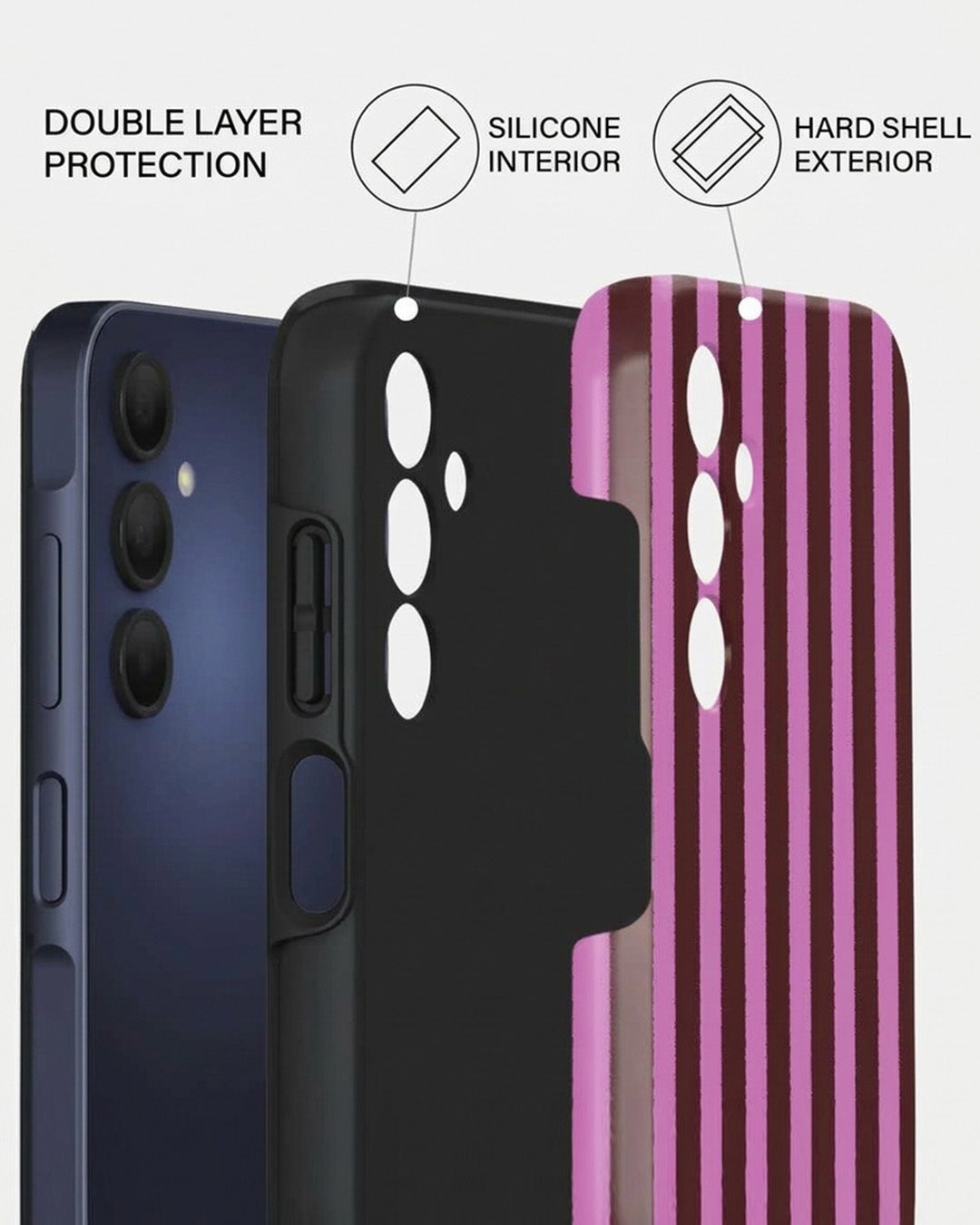Pink Striped Samsung Galaxy A15 5G Case