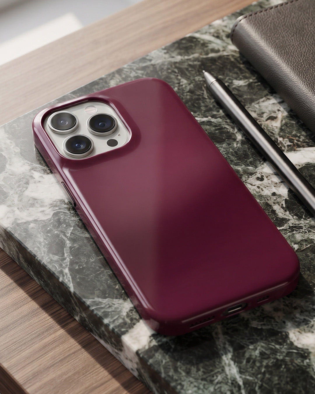 Burgundy Solid iPhone 13 Pro Max Case