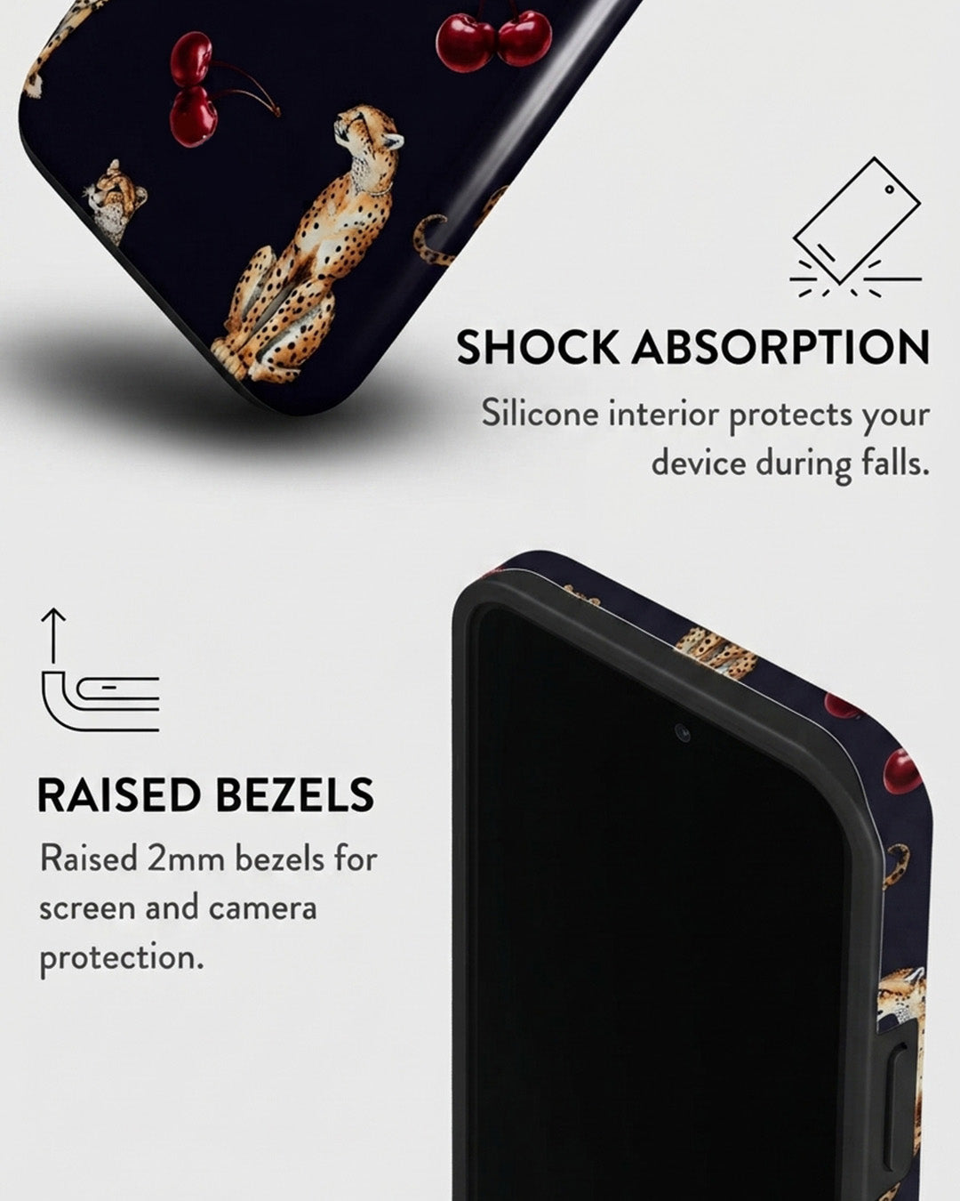 Cheetah & Cherries iPhone 14 Pro Case