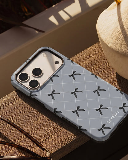 Grey Bow Print iPhone 18 Pro Max Case