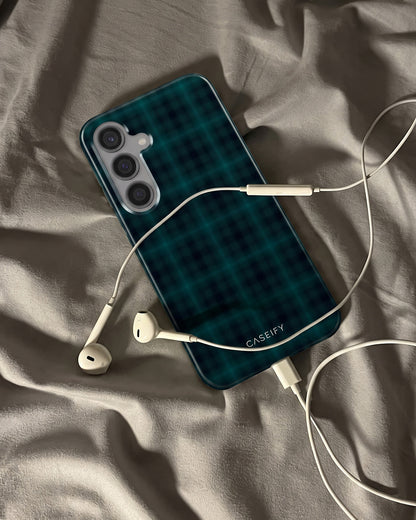 Samsung Galaxy S24 FE Teal Plaid Case