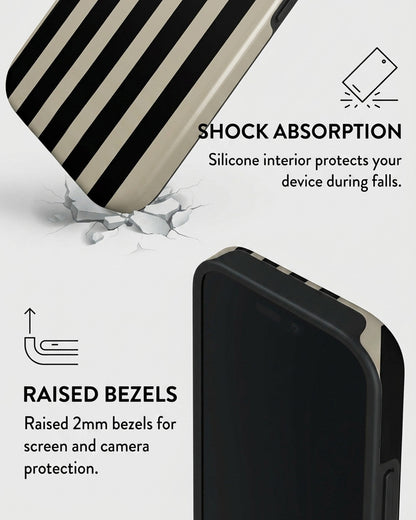 Black & Tan Stripe iPhone 16 Pro Case