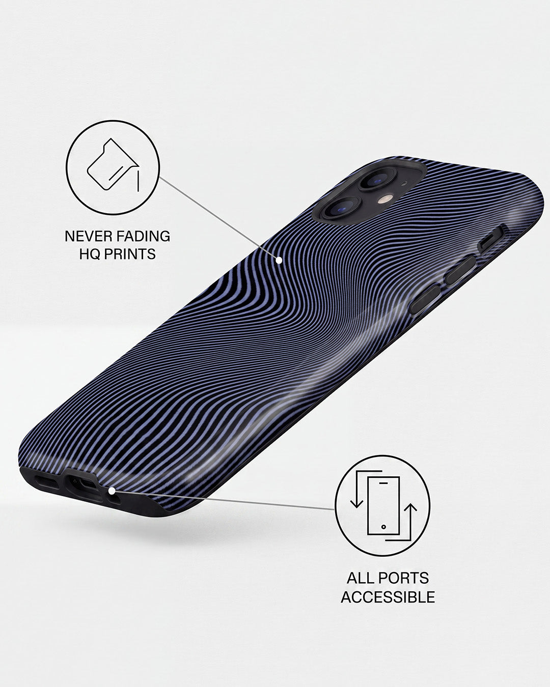 Wood Grain Wave iPhone 12 Mini Case