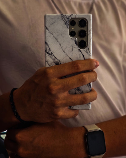 White Marble Case for Samsung Galaxy S25 Ultra