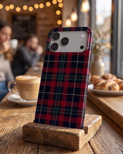 Red Tartan Plaid iPhone 18 Pro Case