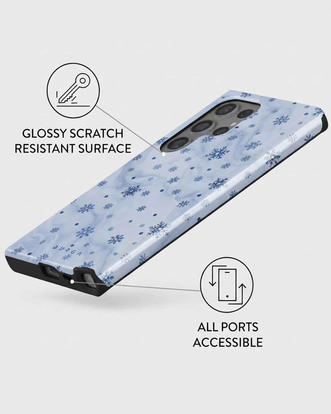 Galaxy S24 Ultra Blue Snowflake Case
