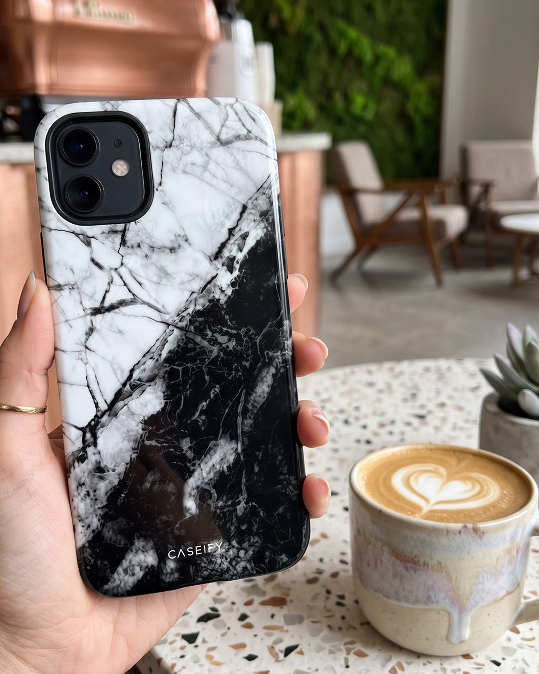 Black & White Marble iPhone 12 Mini Case
