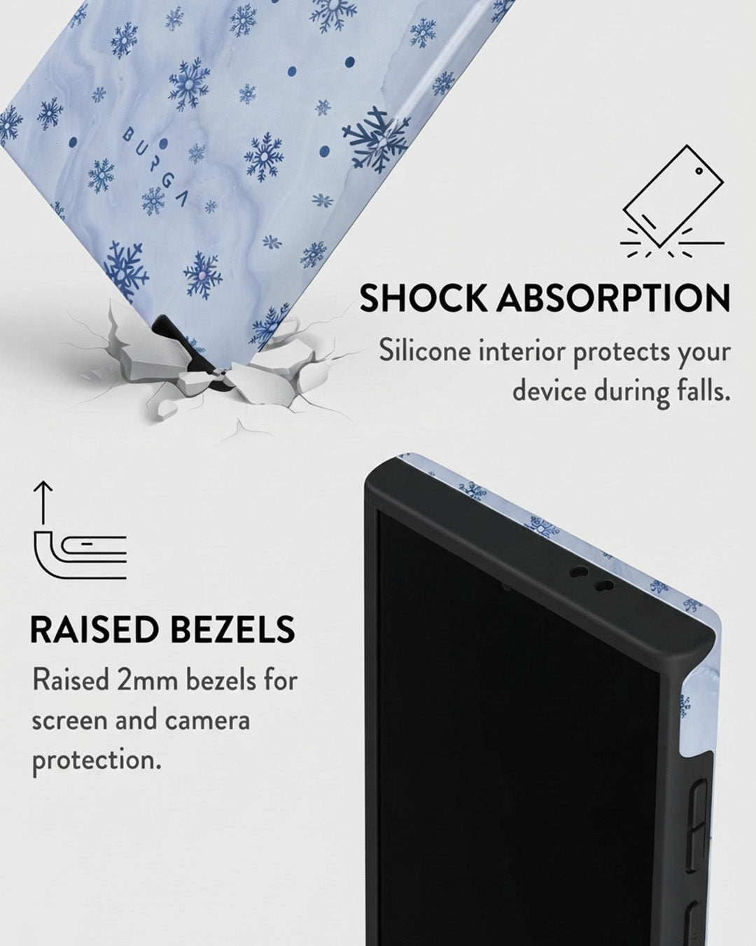Galaxy S24 Ultra Blue Snowflake Case