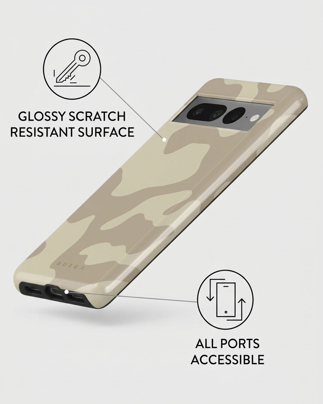 Beige Camo Pixel 7 Pro Case