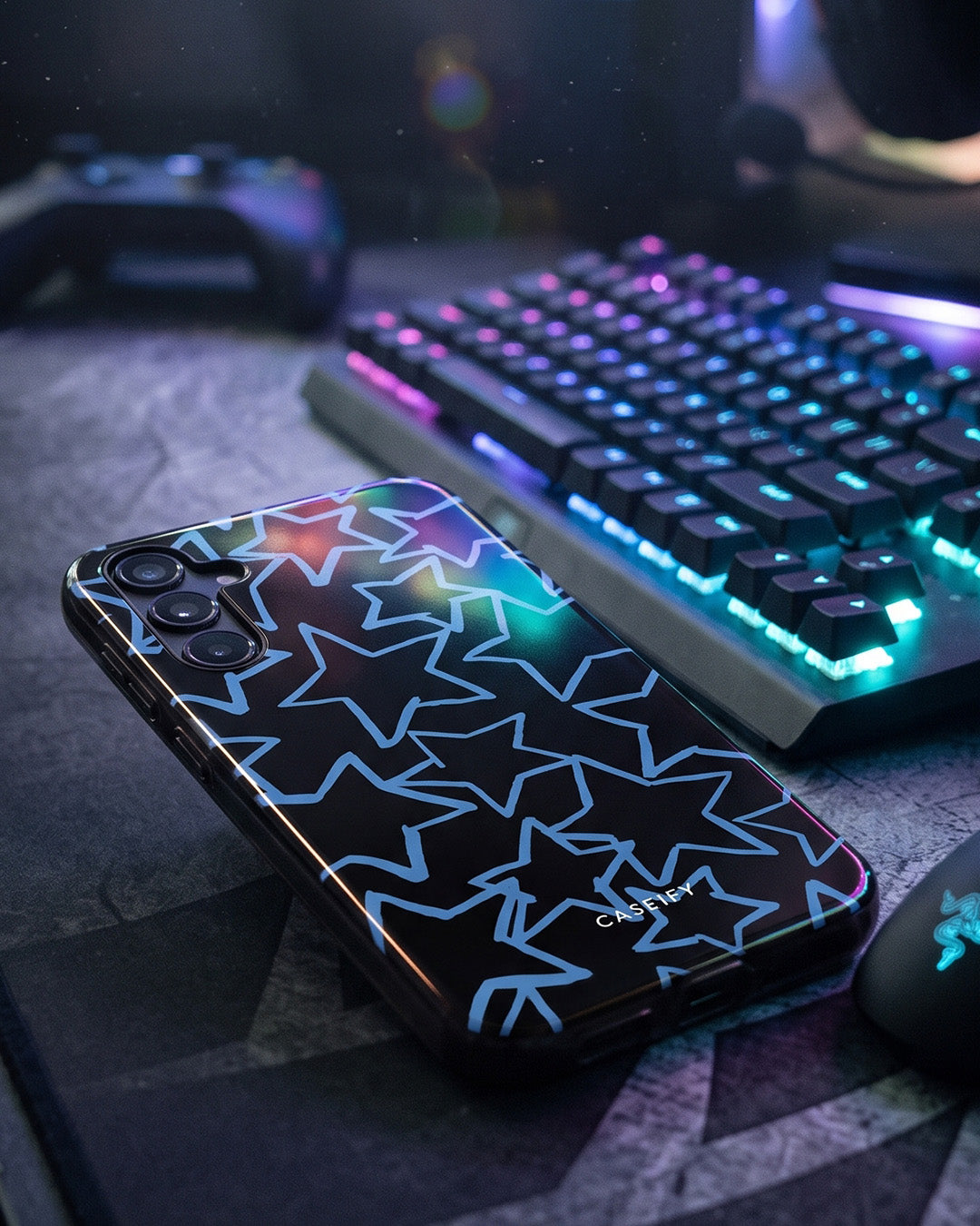 Neon Star Outline Samsung Galaxy A25 Case