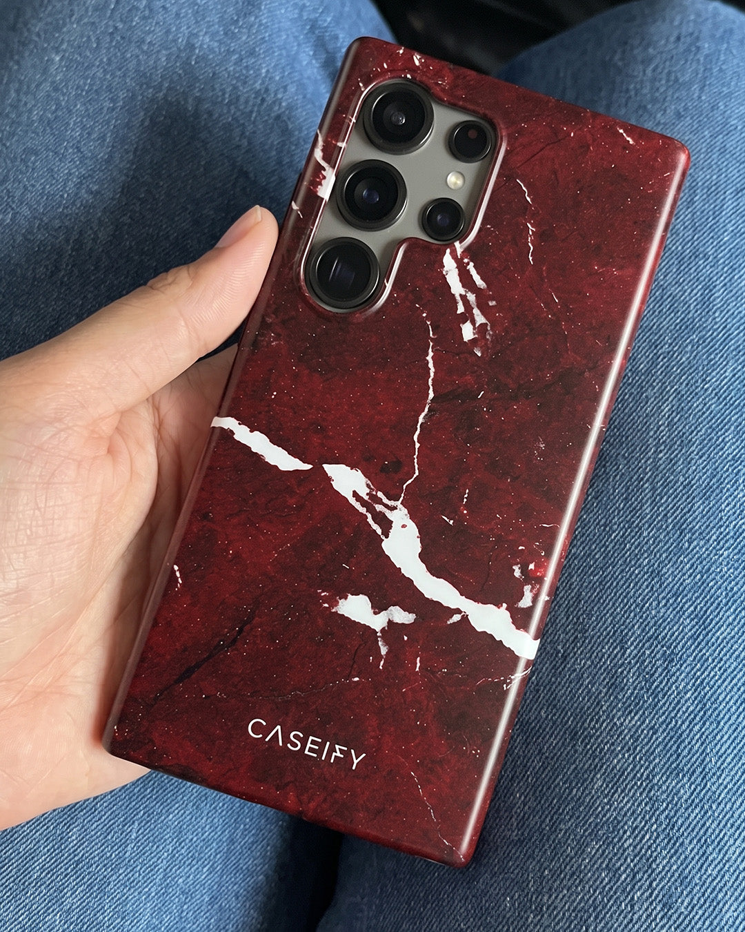 Red Marble Case for Samsung Galaxy S25 Ultra