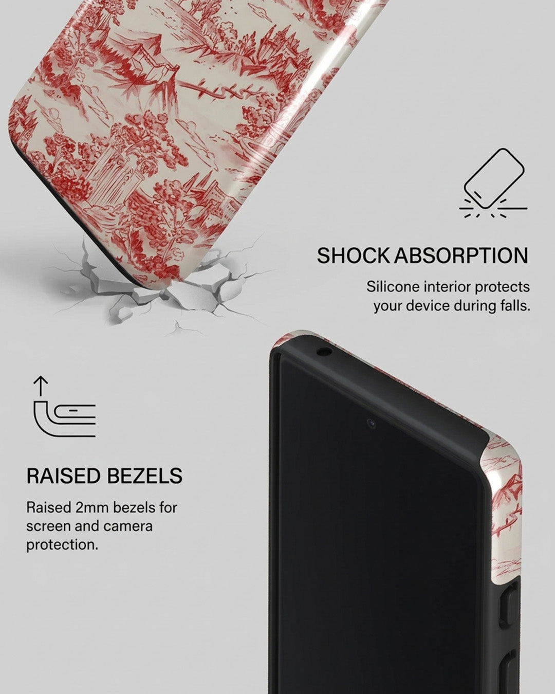 Red Toile Pixel 6 Pro Case