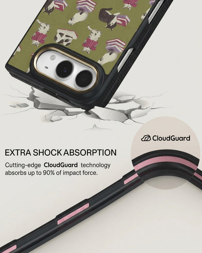 Olive Dog Print iPhone Duo Case