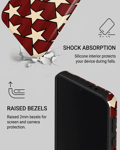 Galaxy A36 5G Maroon Star Case
