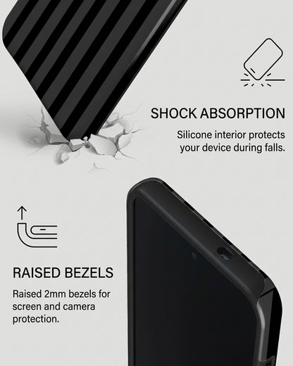 Black Striped Case for Samsung Galaxy S25 Plus