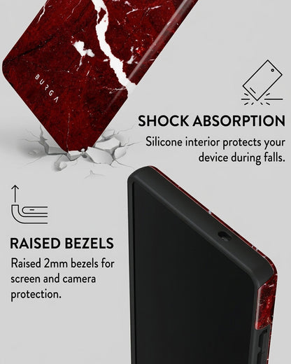 Red Marble Case for Samsung Galaxy S25 Ultra
